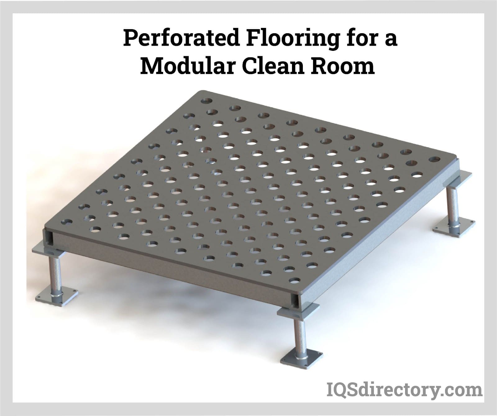 perforated flooring for a modular clean room