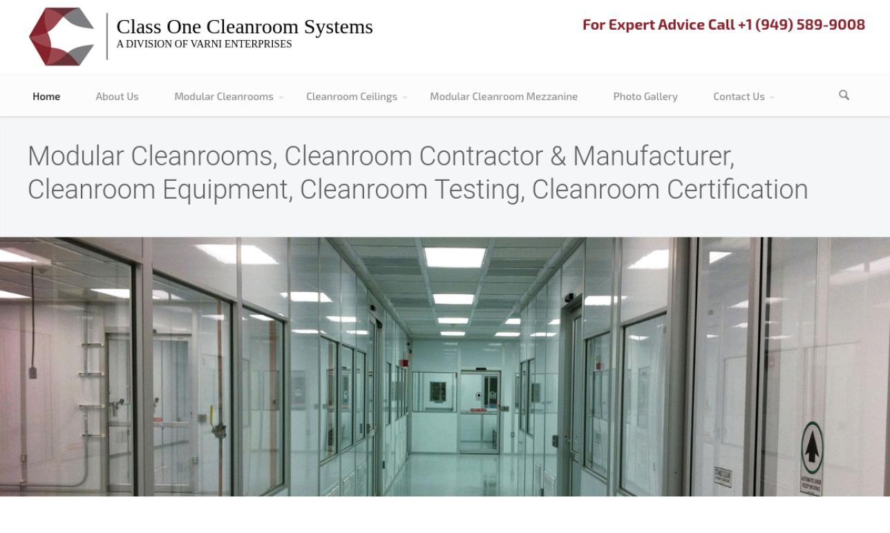 Class One Cleanroom Systems